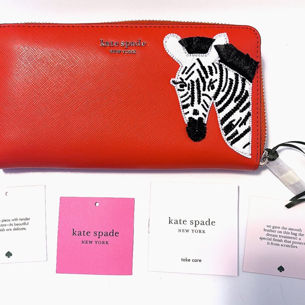 Kate Spade Tamarillo Safari Zebra Wallet